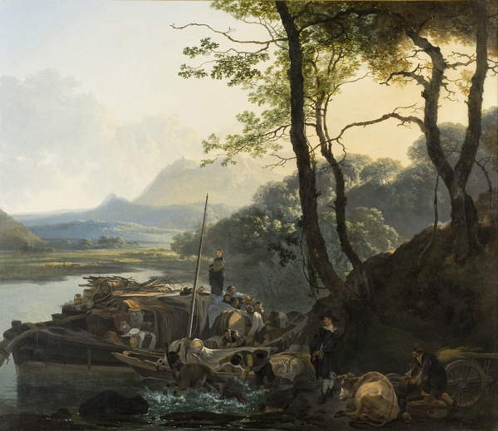 Detail of The Ferryboat, c.1657 by Adam Pynacker