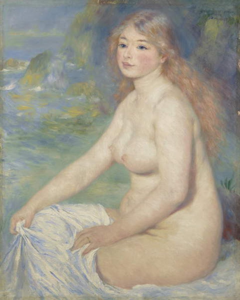Detail of Blonde Bather, 1881 by Pierre Auguste Renoir