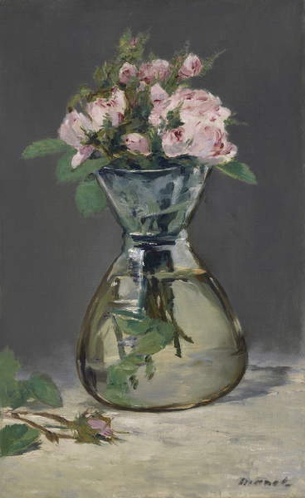 Detail of Moss Roses in a Vase, 1882 by Edouard Manet