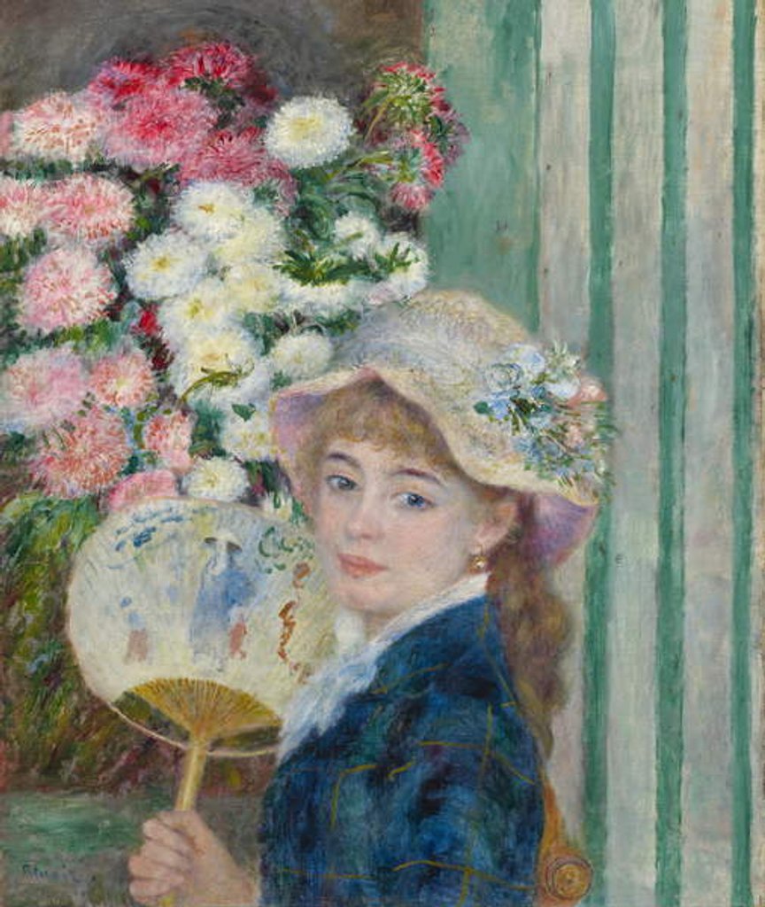 Detail of Woman with a Fan, c.1879 by Pierre Auguste Renoir