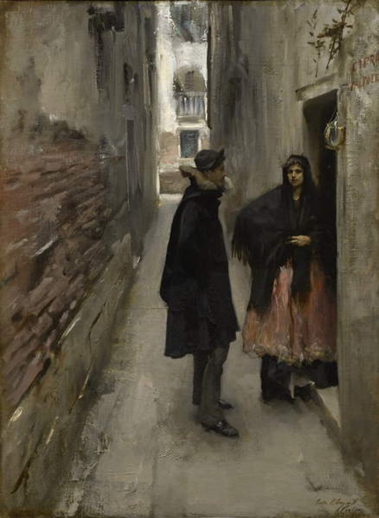 Detail of A Street in Venice, c.1880-82 by John Singer Sargent