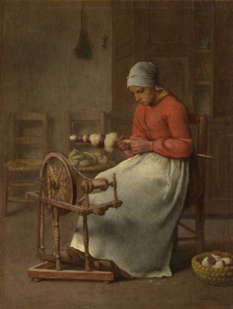 Detail of Woman Spinning, c.1855-60 by Jean-Francois Millet