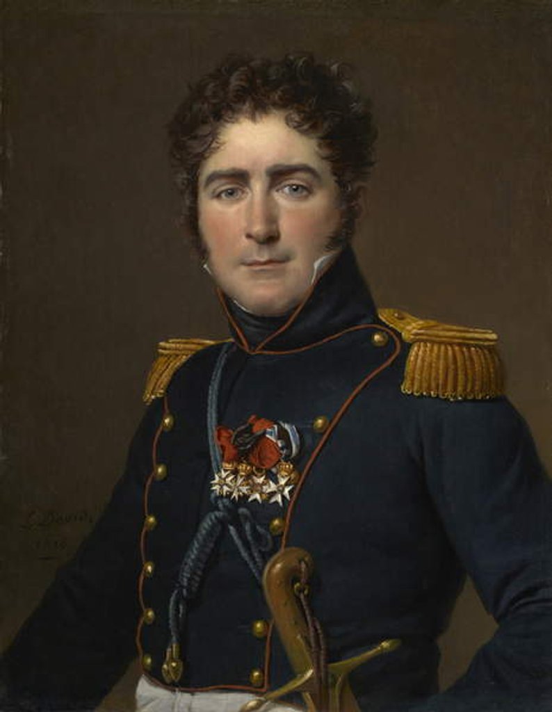Detail of Comte Henri-Amedée-Mercure de Turenne-d'Aynac, 1816 by Jacques Louis David