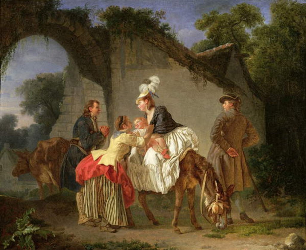 Detail of Farewell to the Nurse, 1776-77 by Etienne Aubry