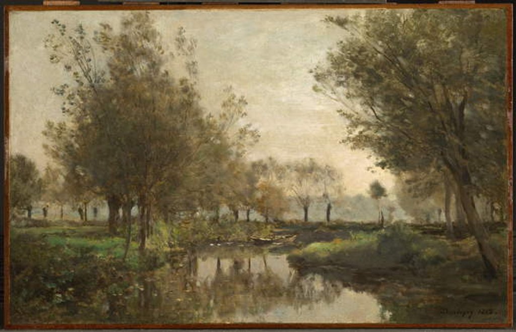 Detail of The Creek, 1863 by Charles Francois Daubigny