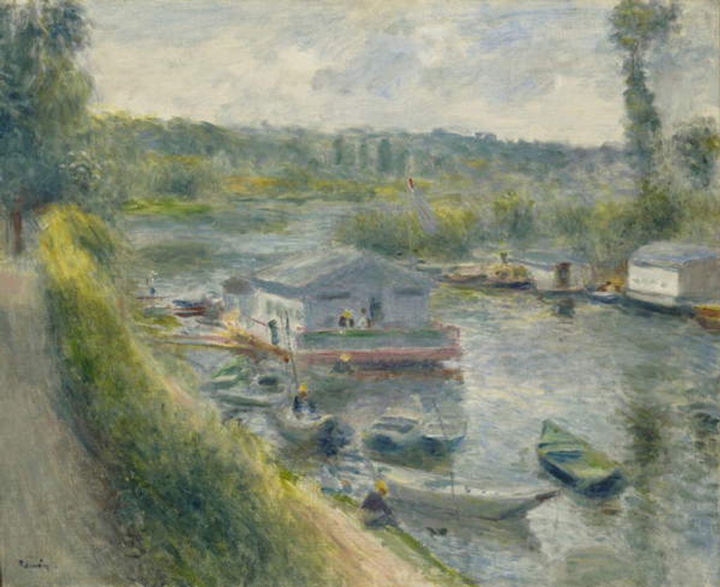 Detail of Wash-house Boat at Bas-Meudon, c.1874 by Pierre Auguste Renoir