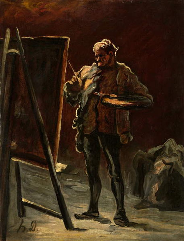 Detail of An Artist, c.1870-75 by Honore Daumier