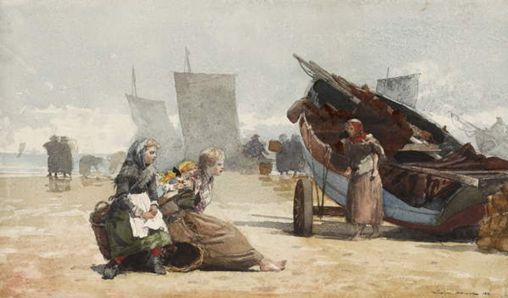 Detail of Beach Scene, Cullercoats, 1881 by Winslow Homer