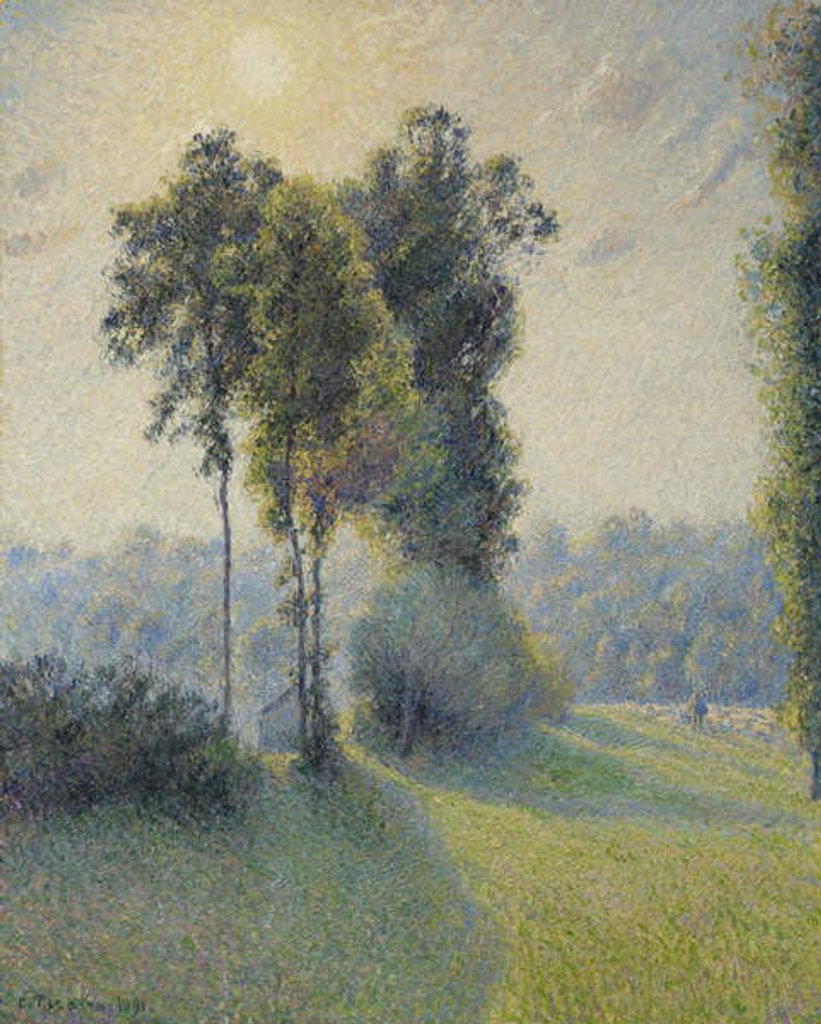 Detail of Landscape at Saint-Charles, near Gisors, Sunset, 1891 by Camille Pissarro