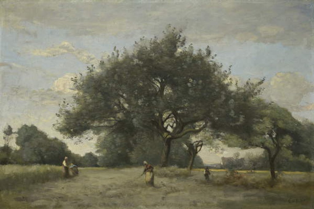 Detail of Apple Trees in a Field, c.1865-70 by Jean Baptiste Camille Corot
