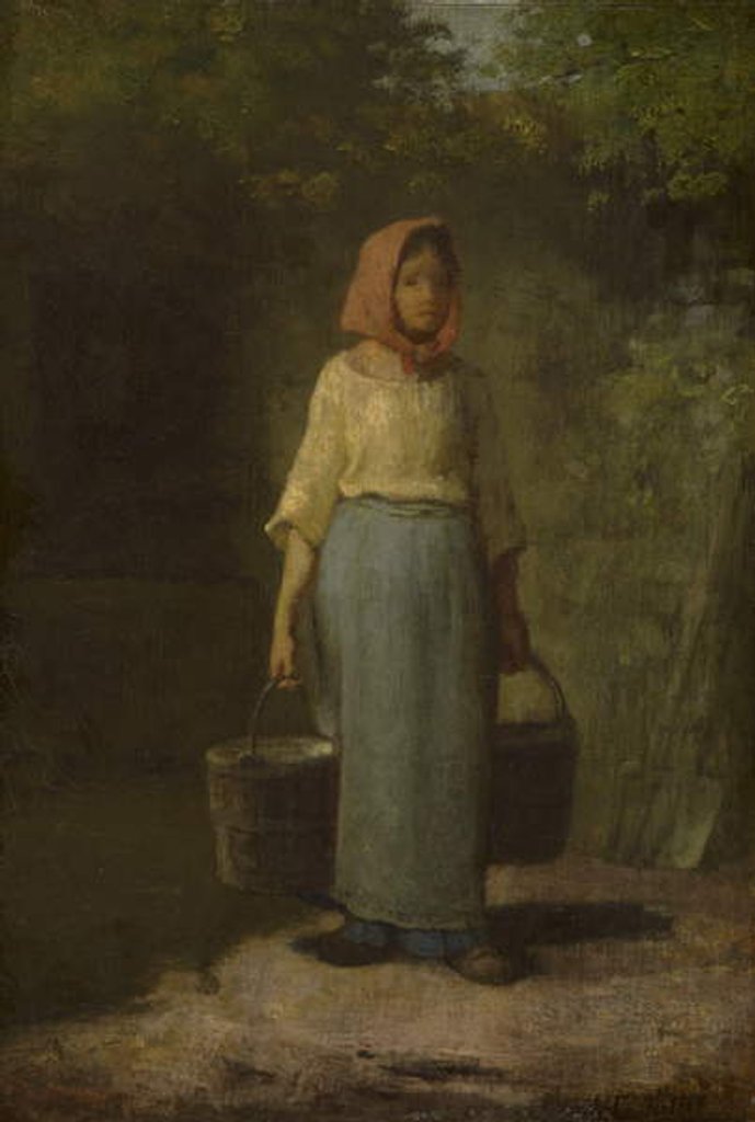 Detail of Peasant Girl Returning from the Well, c.1860 by Jean-Francois Millet