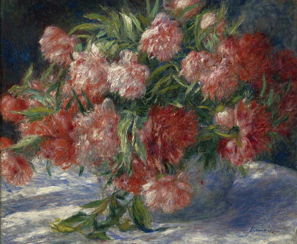 Detail of Peonies, c.1880 by Pierre Auguste Renoir