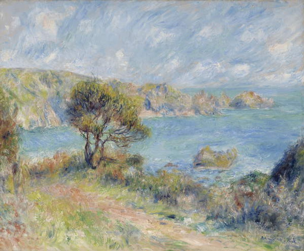 Detail of View at Guernsey, 1883 by Pierre Auguste Renoir