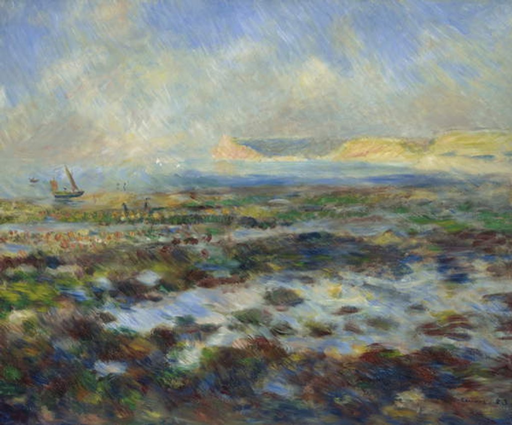 Detail of Low Tide, Yport, 1883 by Pierre Auguste Renoir