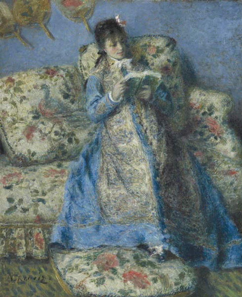 Detail of Portrait of Madame Monet, c.1874 by Pierre Auguste Renoir