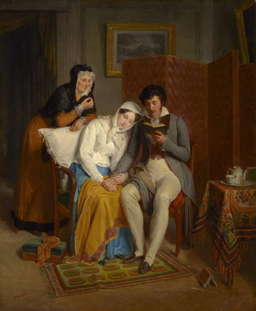 Detail of Reading to the Convalescent, c.1827 by Jean Augustin Franquelin