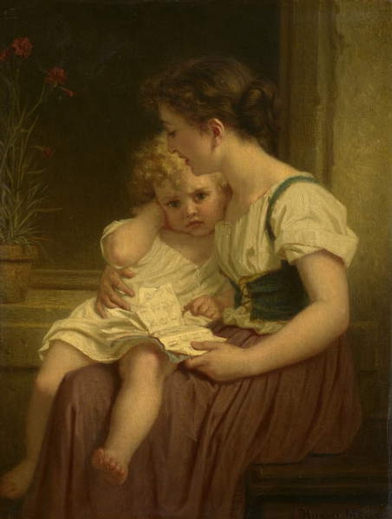 Detail of Mother and Child, c.1864 by Hugues Merle