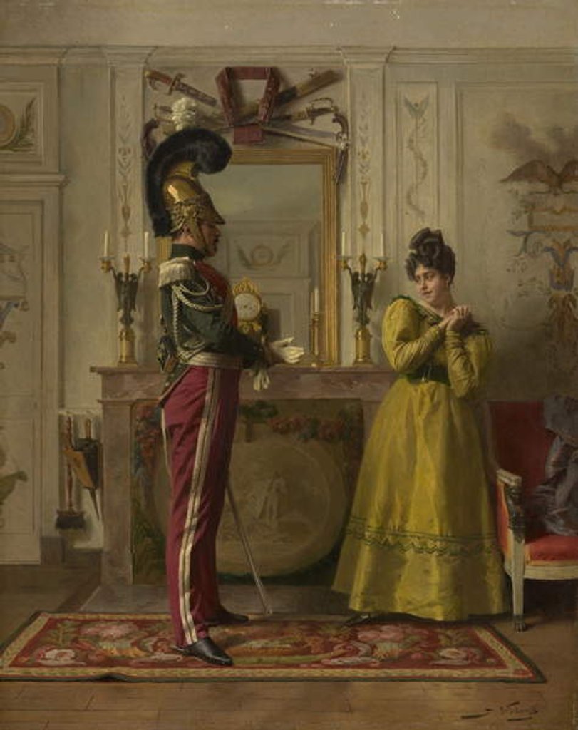 Detail of Departure for the Review, c.1876 by Jules Worms