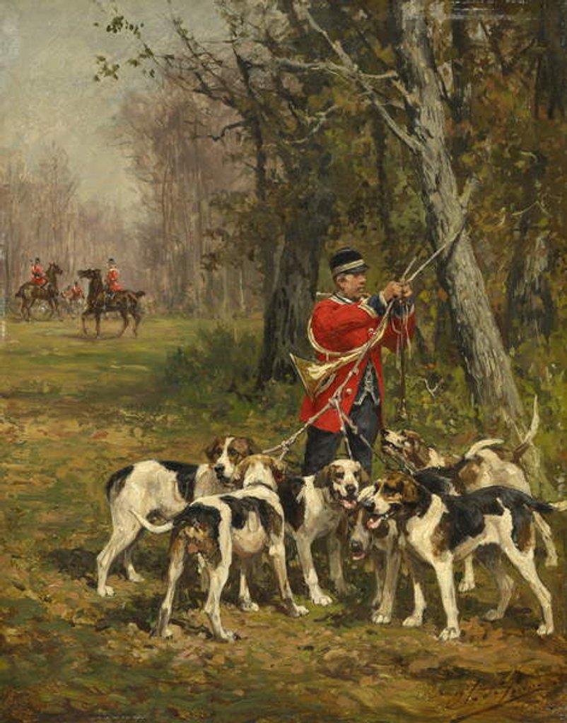 Detail of Hunting Hounds, c.1850-97 by Charles Oliver de Penne