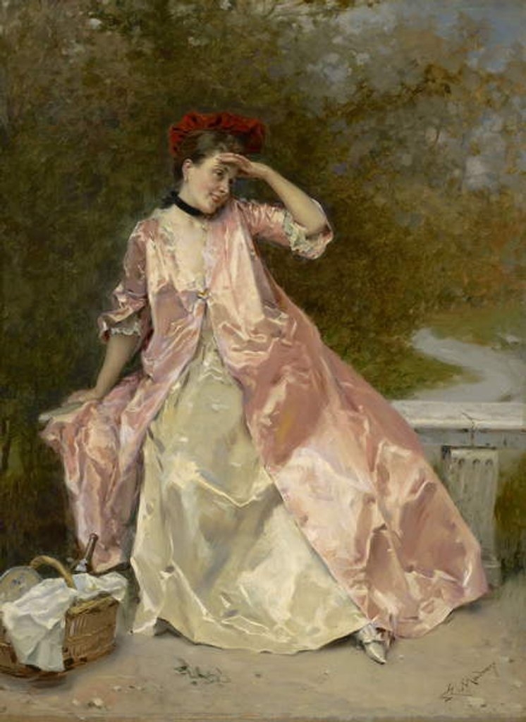 Detail of Woman with a Picnic Basket, c.1890 by Raimundo de Madrazo y Garreta