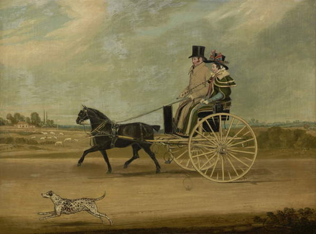 Detail of Tom Thumb with Peter Brown and His Wife in a Gig, 1828 by James Pollard