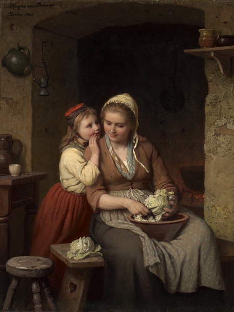 Detail of The Secret, 1885 by Meyer von Bremen