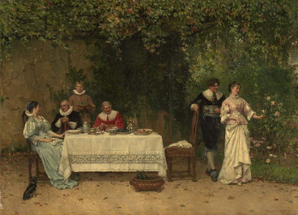 Detail of The Proposal, 1878 by Adrien Moreau