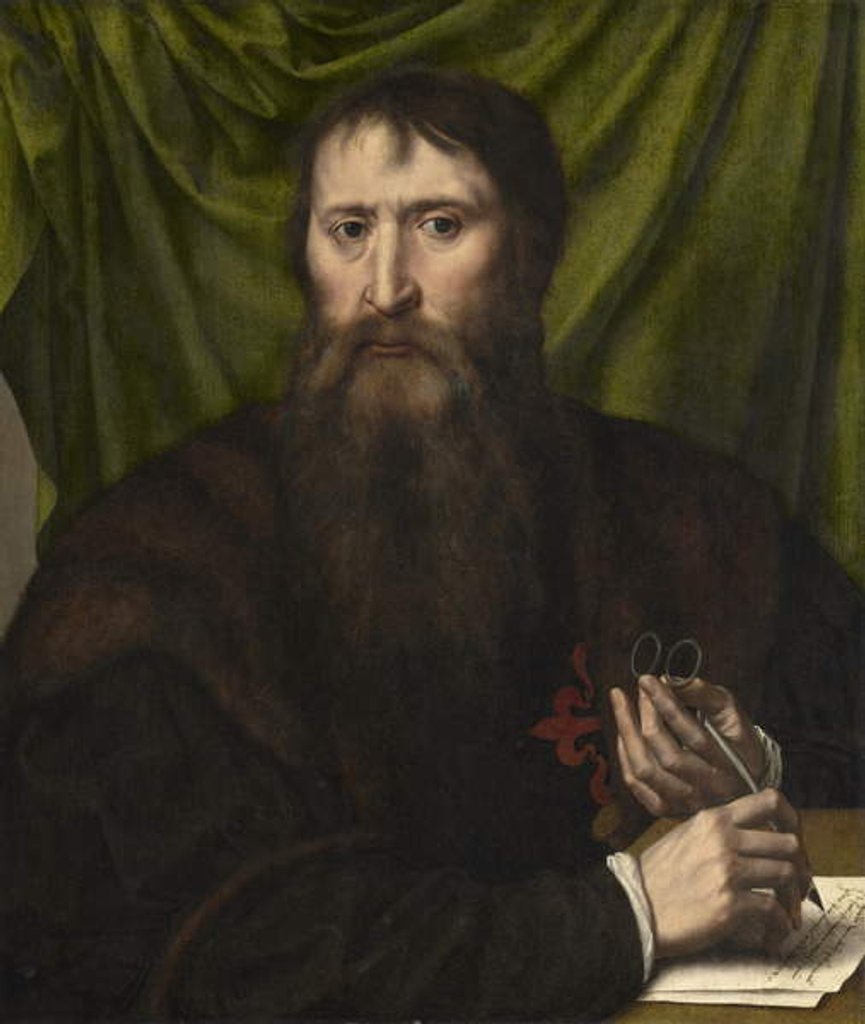 Detail of Felipe de Guevara, 1531 by Jan Cornelisz Vermeyen