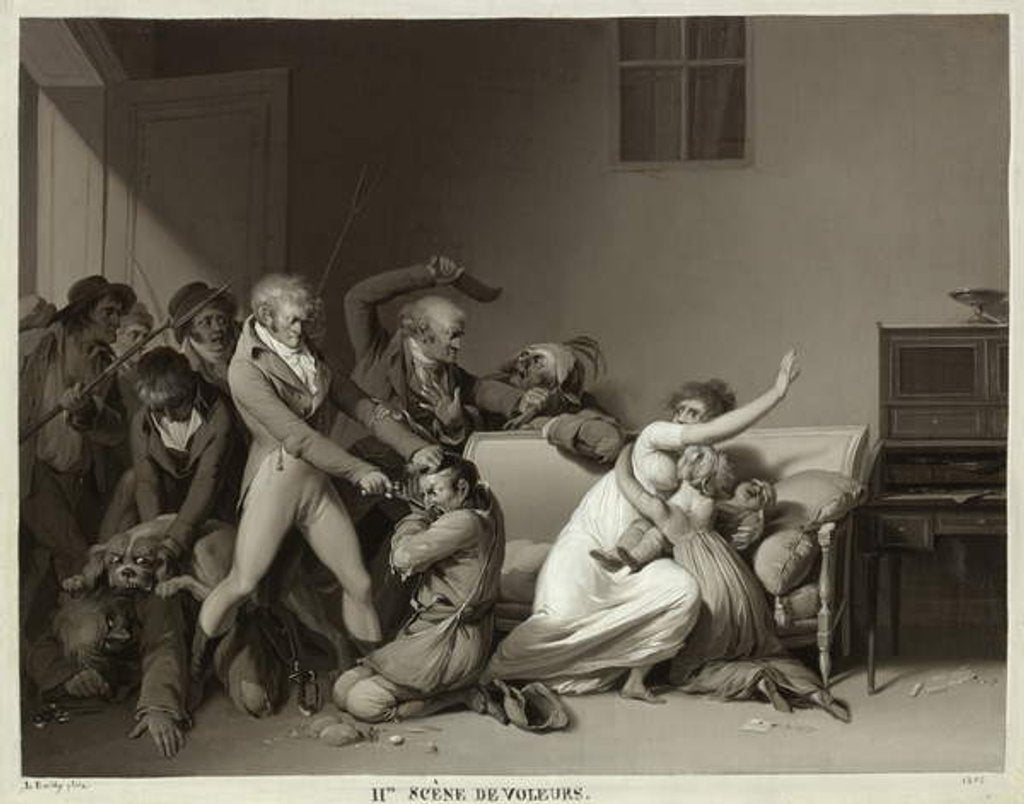 Detail of Second Scene of Burglars: The Burglars Arrested, 1810 by Louis Leopold Boilly