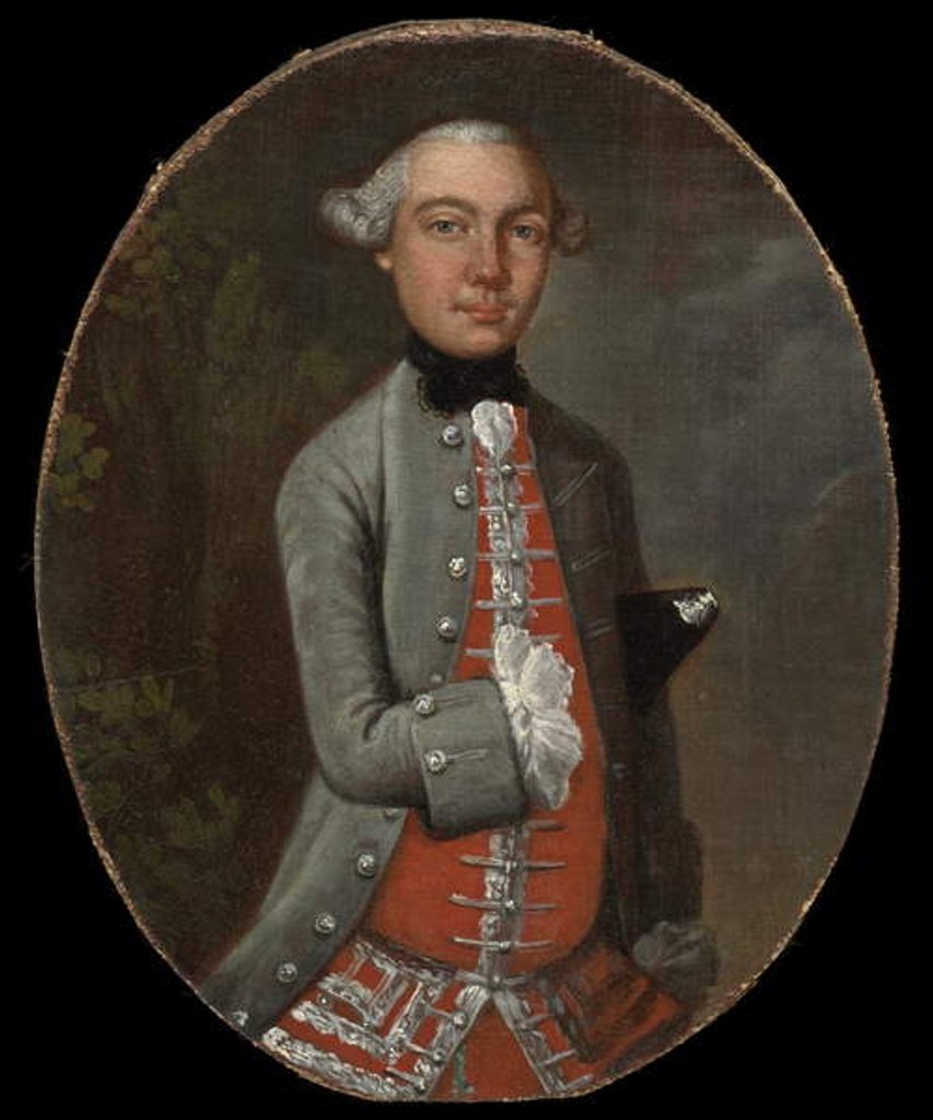 Detail of Portrait of a gentleman, c.1745-48 by Thomas Gainsborough