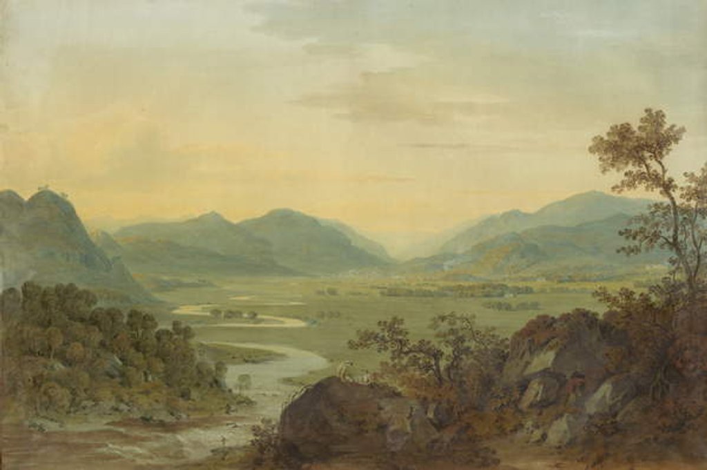 Detail of Carne River from Loudoun Castle, Ayrshire, 1804 by Hugh William Williams
