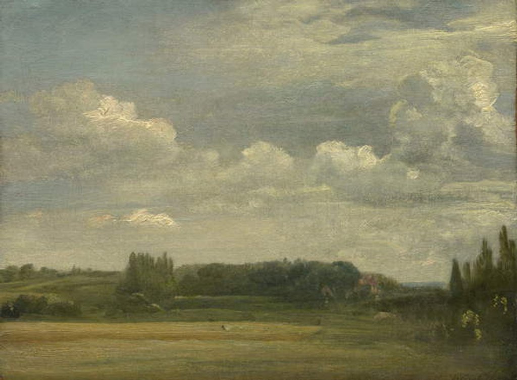 Detail of East Bergholt Common, View toward the Rectory, 18th August 1813 by John Constable