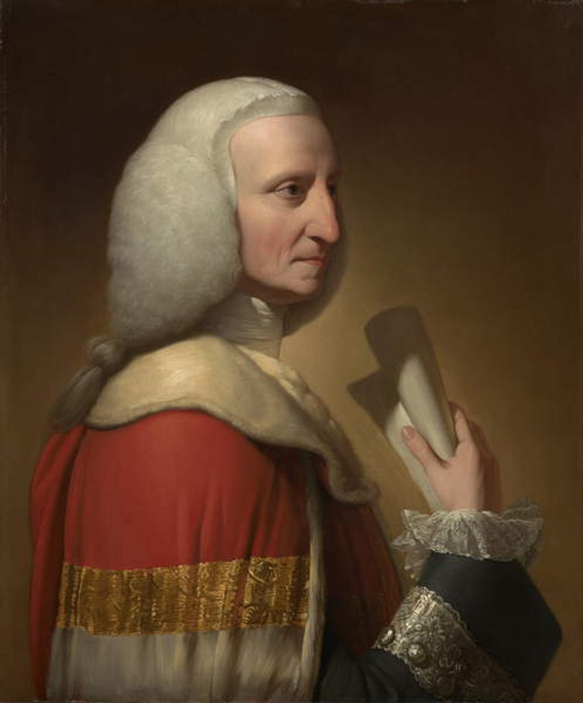 Detail of Portrait of George, First Lord Lyttelton, c.1772 by Benjamin West
