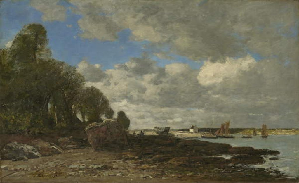 Detail of Plougastel, the Ferry Crossing, 1873 by Eugene Louis Boudin