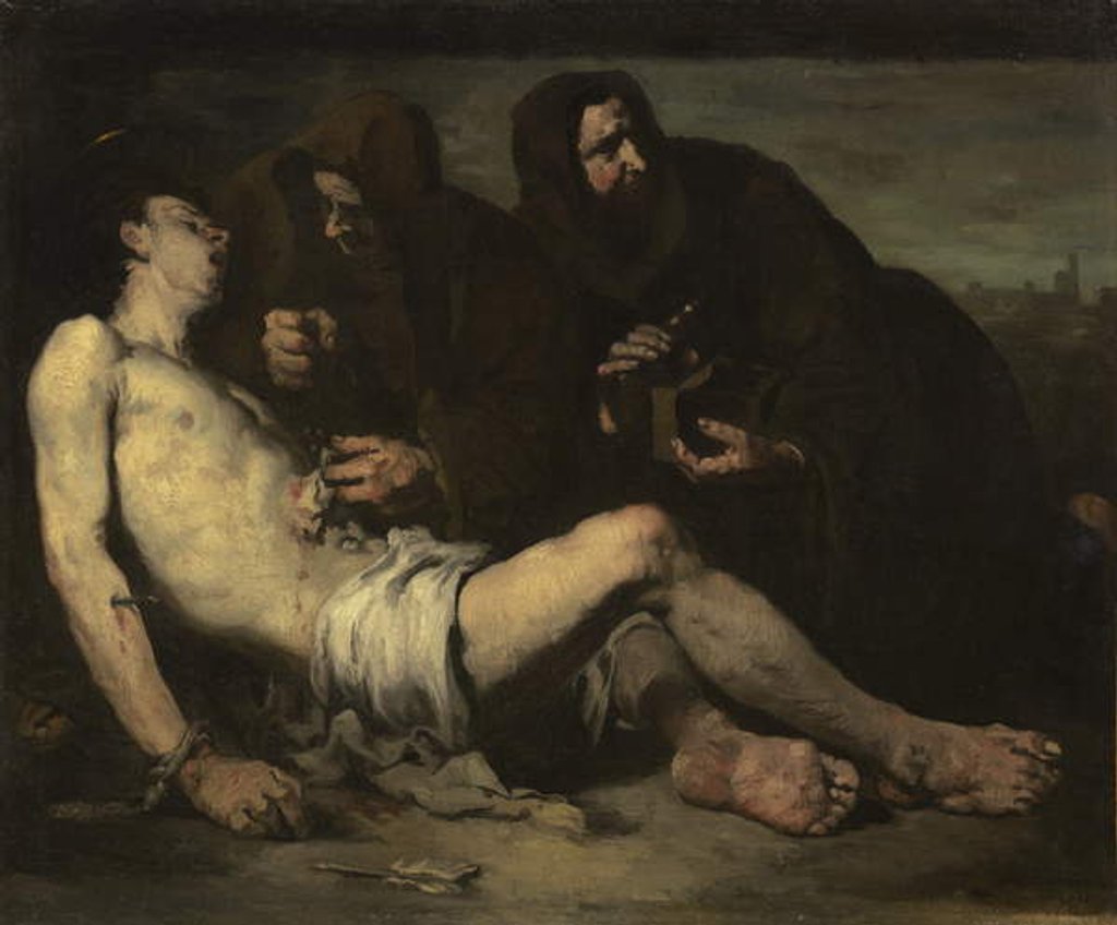 Detail of Saint Sebastian, Martyr, c.1865 by Auguste Theodule Ribot