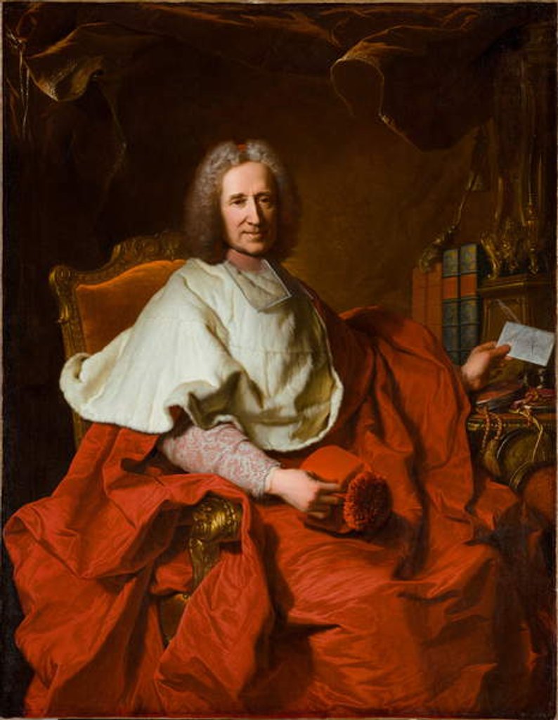 Detail of Cardinal Guillaume Dubois, 1723 by Hyacinthe Francois Rigaud