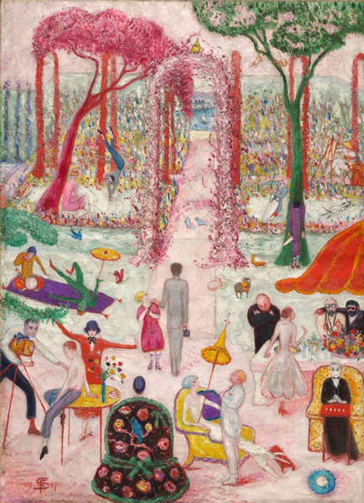Detail of Sunday Afternoon in the Country, 1917 by Florine Stettheimer
