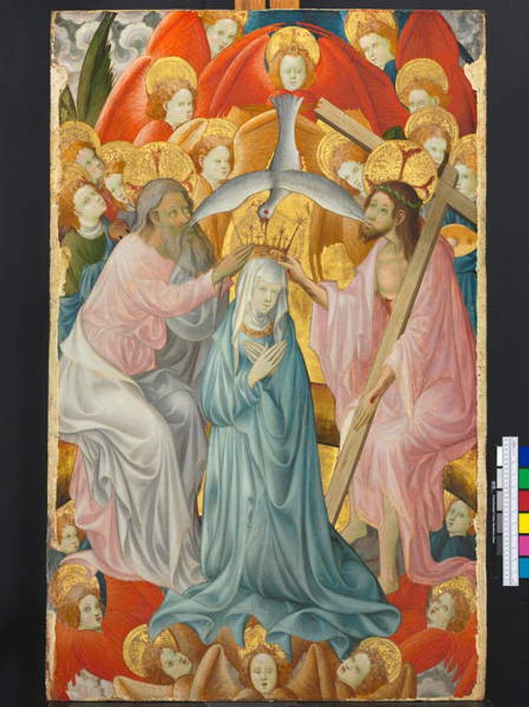 Detail of The Coronation of the Virgin with the Trinity, c.1400 by Master of Rubielos de Mora