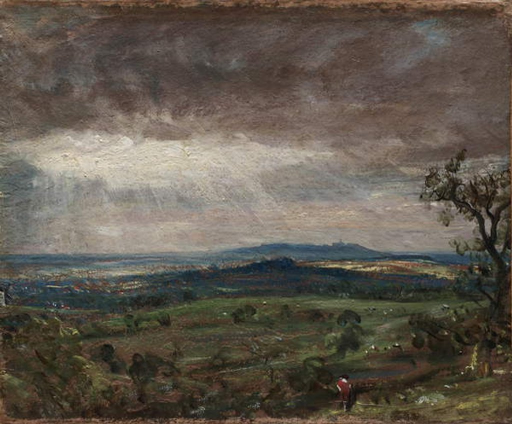 Detail of Hampstead Heath, Looking Toward Harrow, c.1821 by John Constable