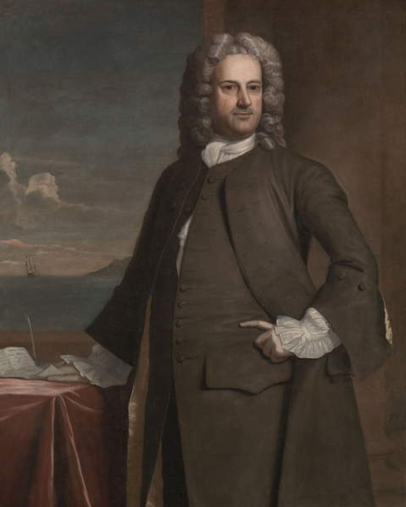 Detail of Charles Apthorp, 1748 by Robert Feke