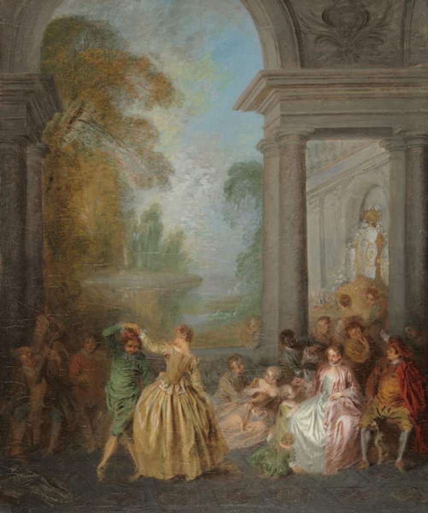 Detail of Dancers in a Pavilion, 1720s by Jean-Baptiste Joseph Pater