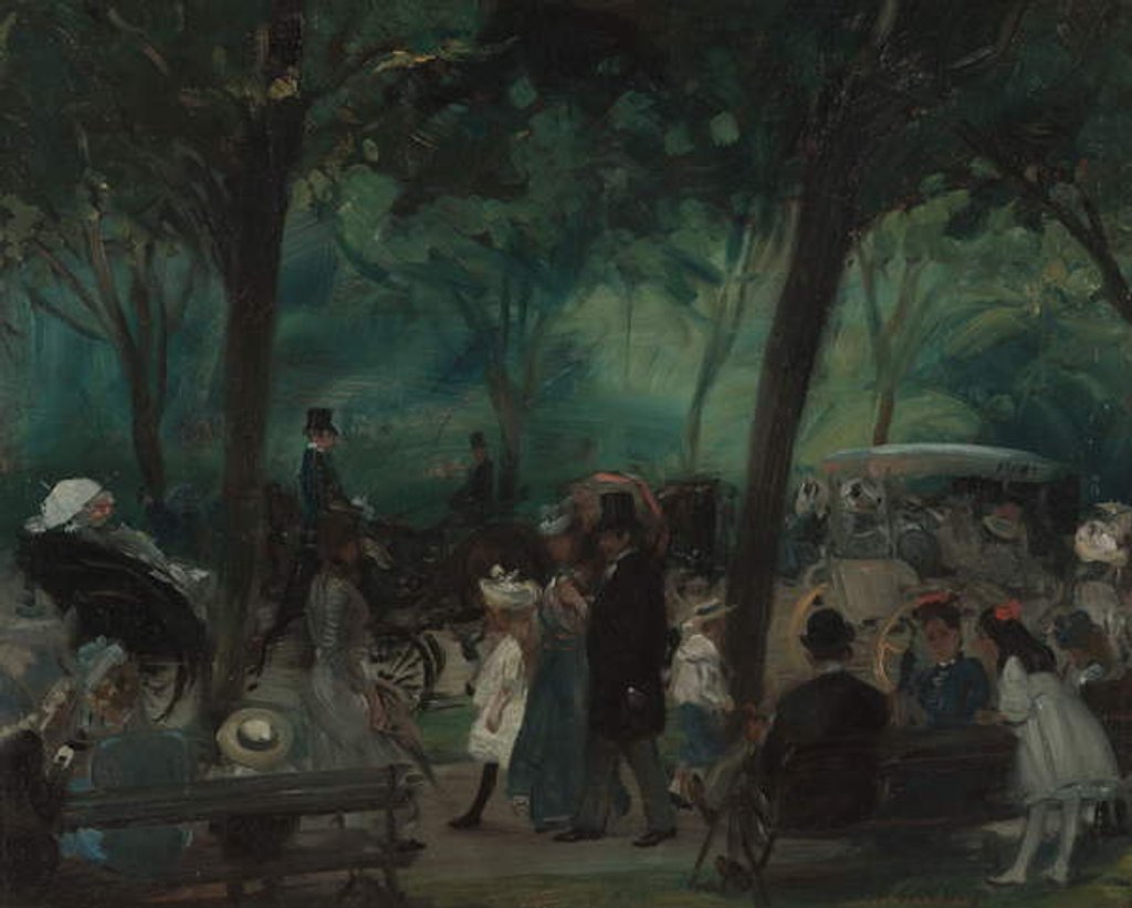 Detail of The Drive, Central Park, c.1905 by William James Glackens