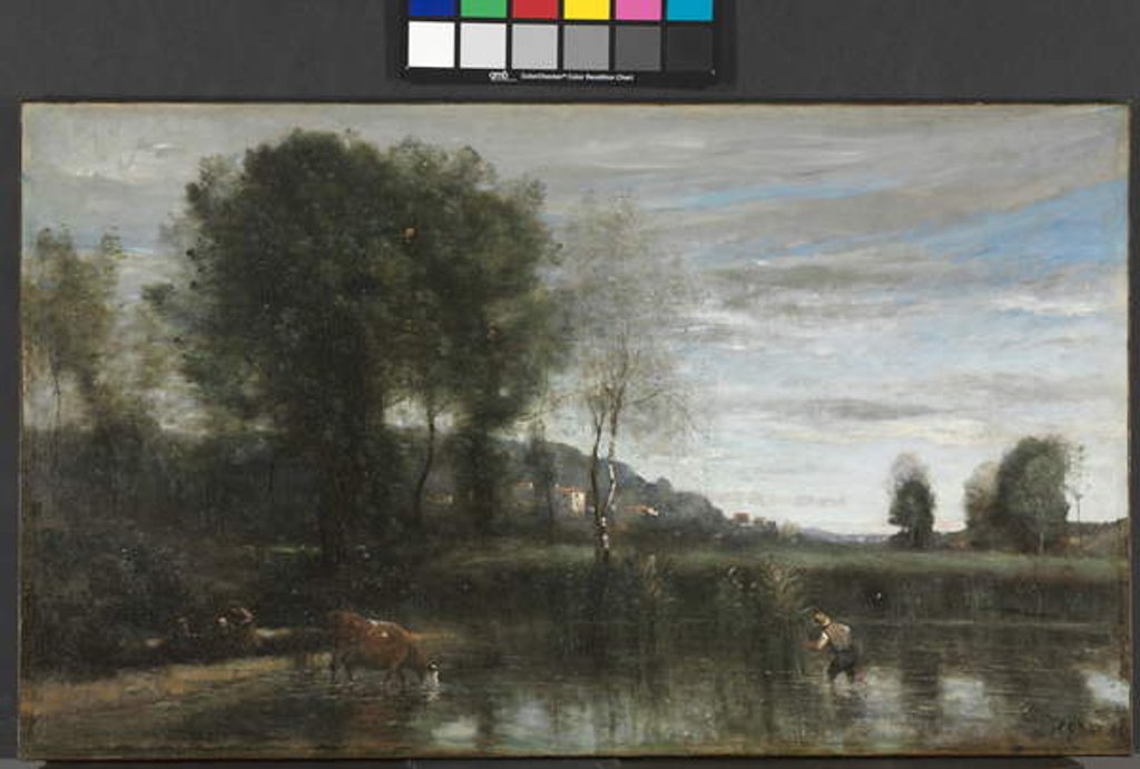 Detail of Pond at Ville-d'Avray, late 1860s by Jean Baptiste Camille Corot