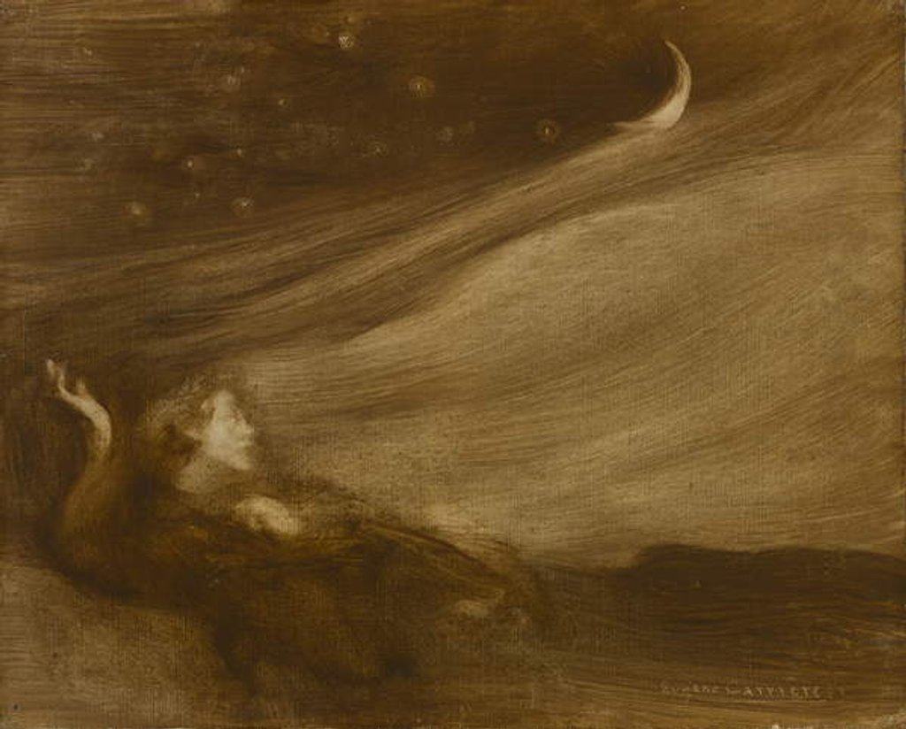 Detail of The Contemplator, 1901 by Eugene Carriere