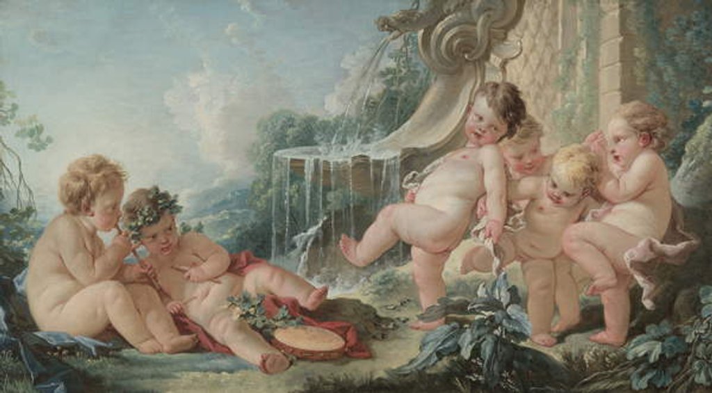 Detail of Music and Dance, 1740s by Francois Boucher