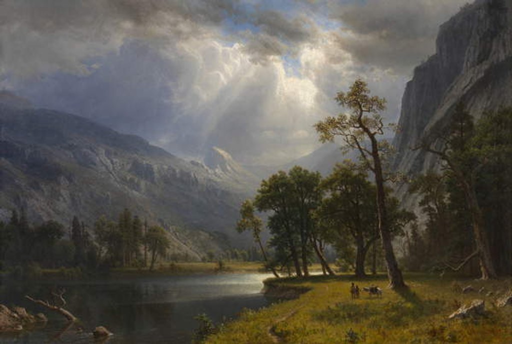 Detail of Yosemite Valley, 1866 by Albert Bierstadt