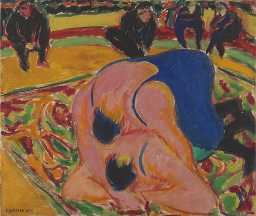 Detail of Wrestlers in a Circus, 1909 by Ernst Ludwig Kirchner