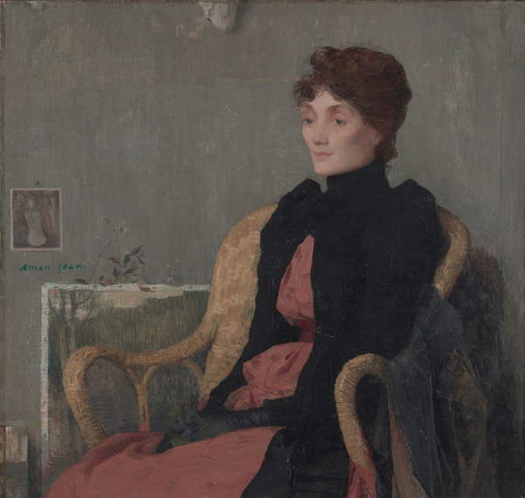 Detail of Portrait of a Woman, c.1891 by Edmond-Francois Aman-Jean