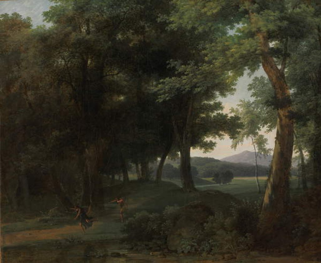 Detail of A Forest with Apollo and Daphne, 1810 by Jean Victor Bertin