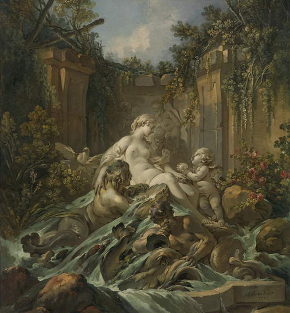 Detail of Fountain of Venus, 1756 by Francois Boucher